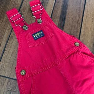 Red Oshkosh vintage overalls